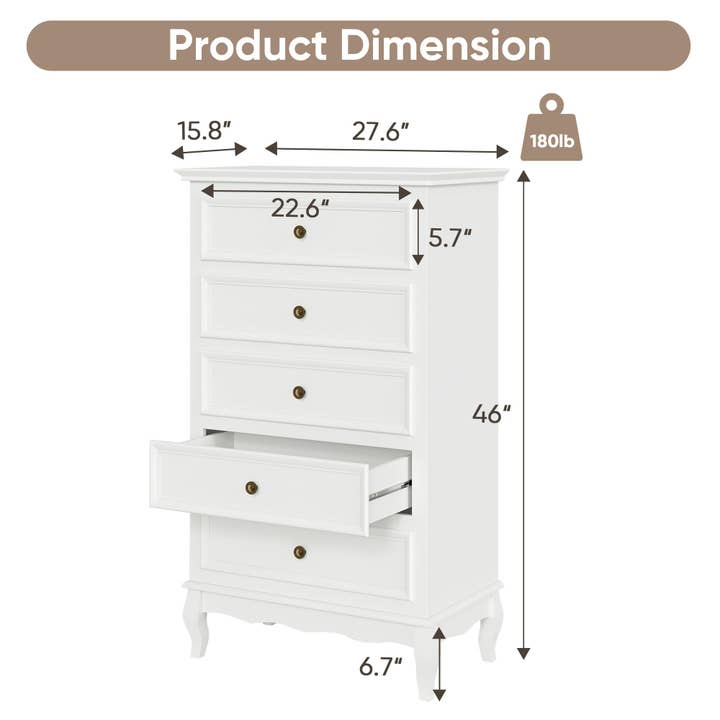 White Dresser for Modern Wood Rustic Tall Chset of Drawers for wholesale on Faire7