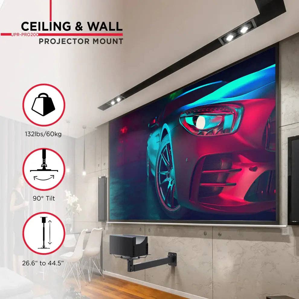 Promounts - Wholesale Display standaard/frame - ProMounts Uittrekbare Plafond Projector Beugel Draagt tot 60 kg (UPR-PRO200)3