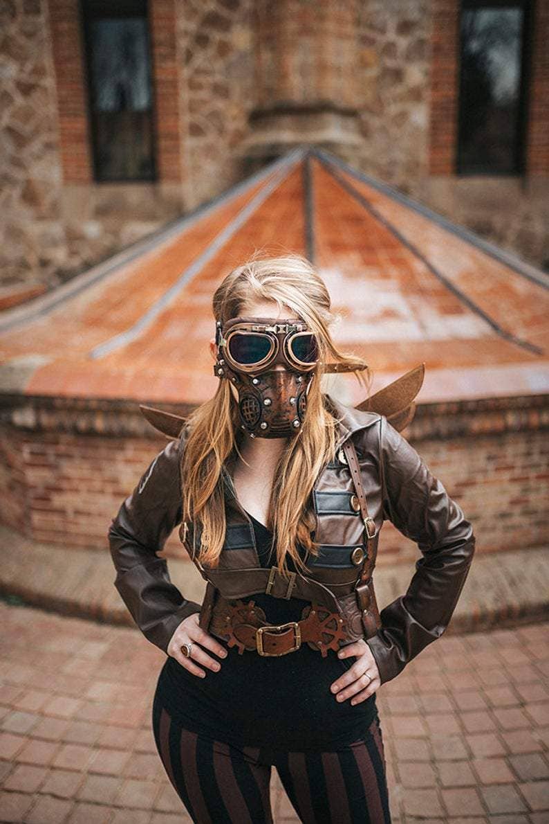 Outcast Props - Wholesale Costume - Unisex - Post Apocalyptic Leather Mask4
