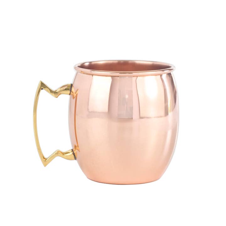 Copper Mug Company - Wholesale Cocktail/Liquor Glass - Original Smooth: 16oz Solid Copper Moscow Mule Mug