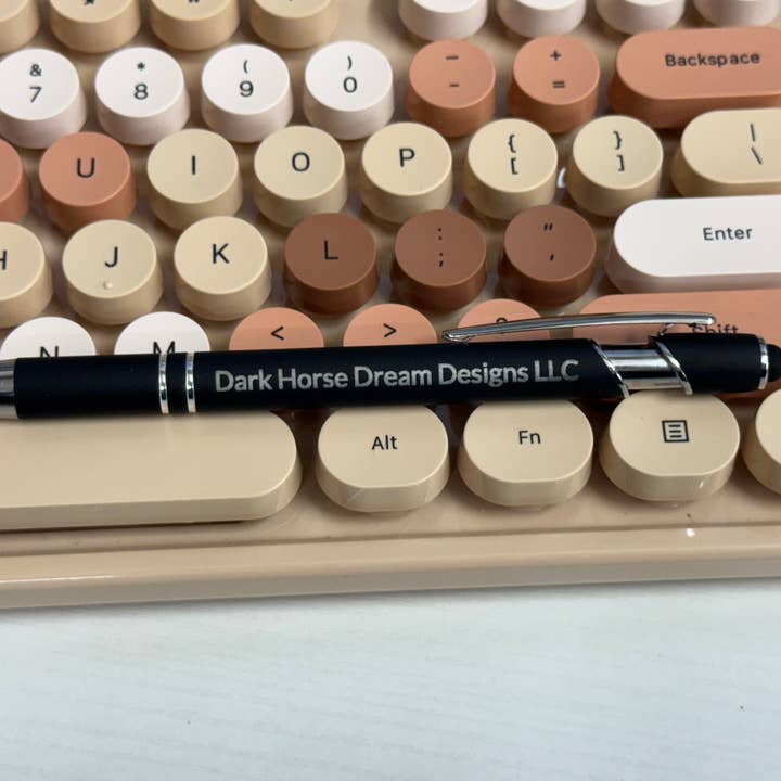 Dark Horse Dream Designs LLC - Wholesale Pen - Customizable Business Name, Engraved Stylus Style Pen