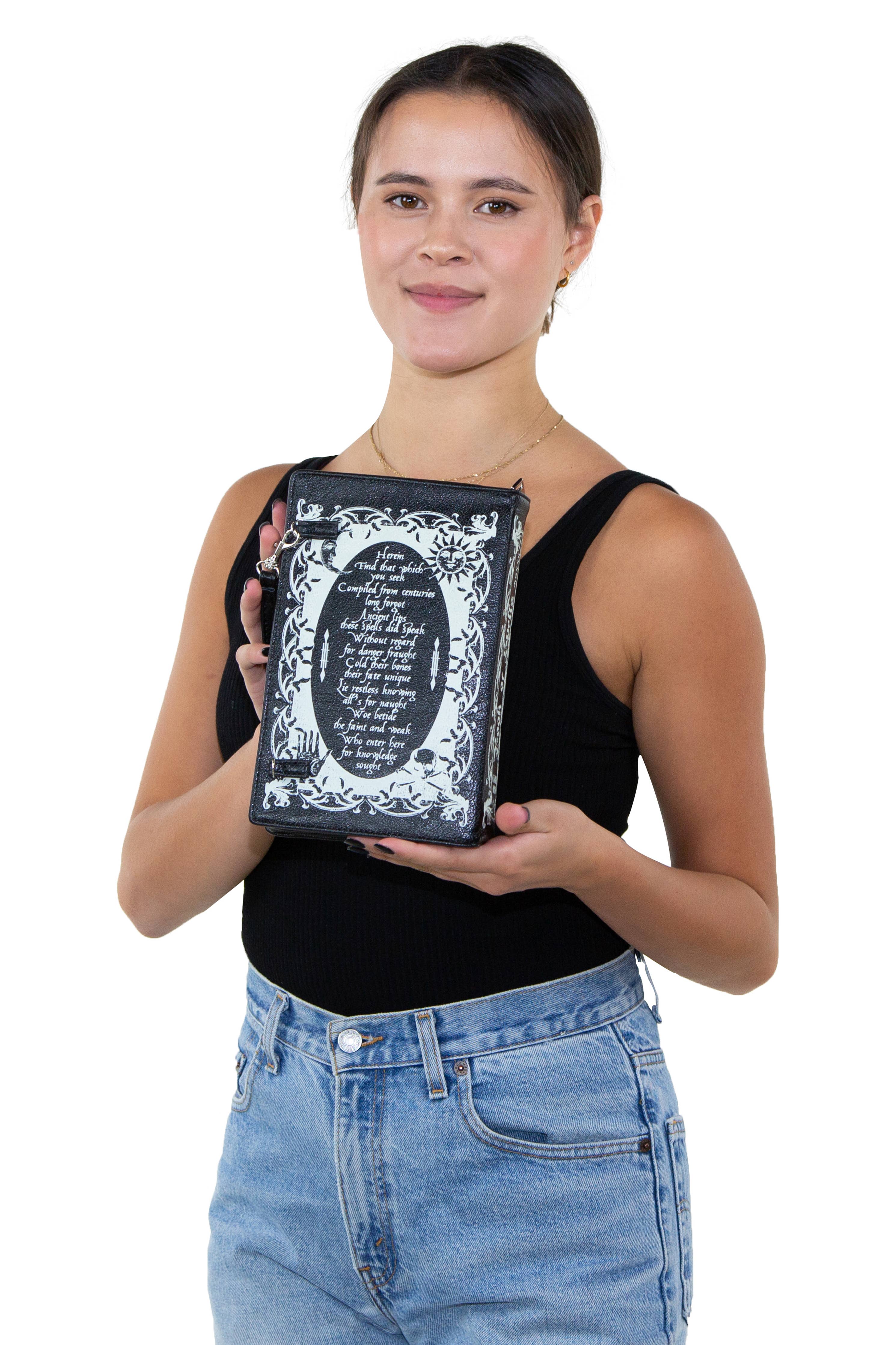 COMECO INC - Wholesale Crossbody Bag - Women's - Glow in the Dark Book of Spells Clutch Bag7