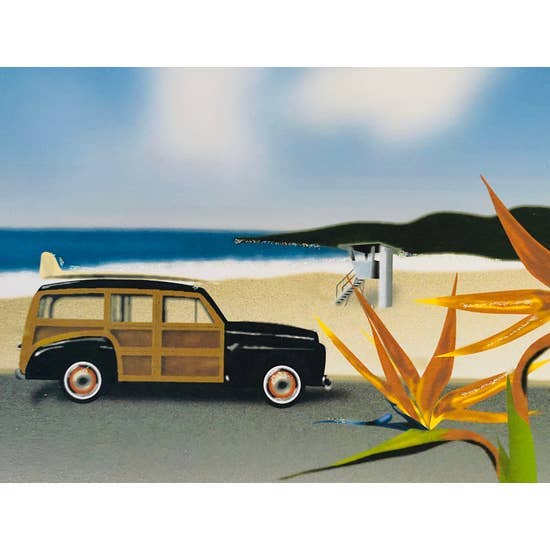 Studio Daedre - Wholesale Everyday Greeting Card - Woodie on the Beach - Loose Card0
