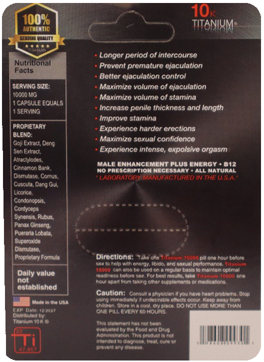 Simply Alpha Supplements - Wholesale Oral Supplement/Vitamin - 10K Titanium1