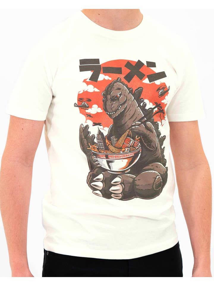 Grafitee - Wholesale Screen Printed T-Shirt - Unisex - Kaiju's Ramen T-shirt - Japanese Manga Illustrated T-Shirt
