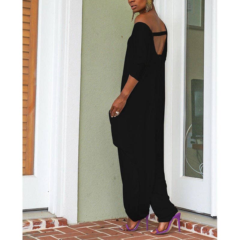 Sweetkama - Wholesale Jumpsuit - Women's - Ladies Solid Color Long Sleeves Jumpsuit ZL11861