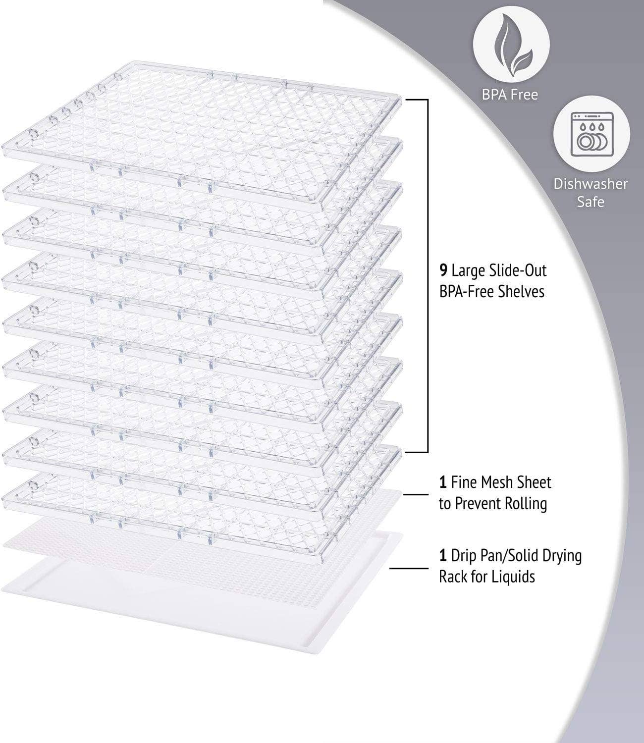 Ivation - Wholesale Kitchen Appliance - Digital Electric Food Dehydrator Machine5