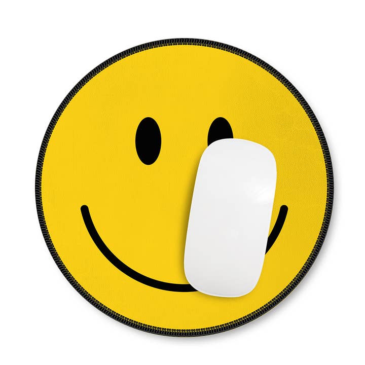 Mustard – wholesale Mousepad/trackpad – Happy Face Desk Mousepad2