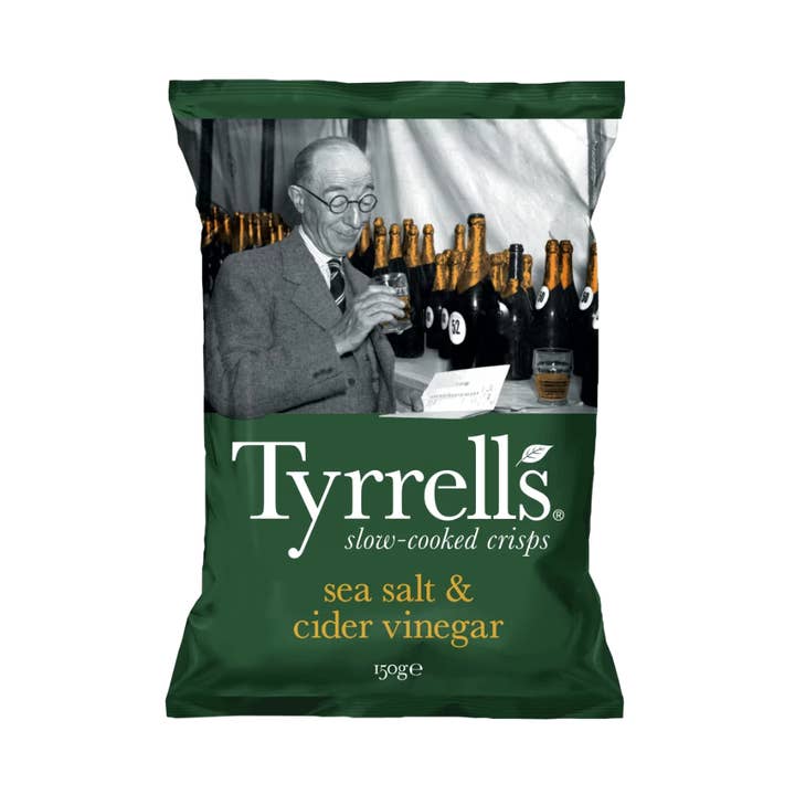 TYRRELLS Chips SEA SALT & CIDER VINEGAR for wholesale by 123bonbon