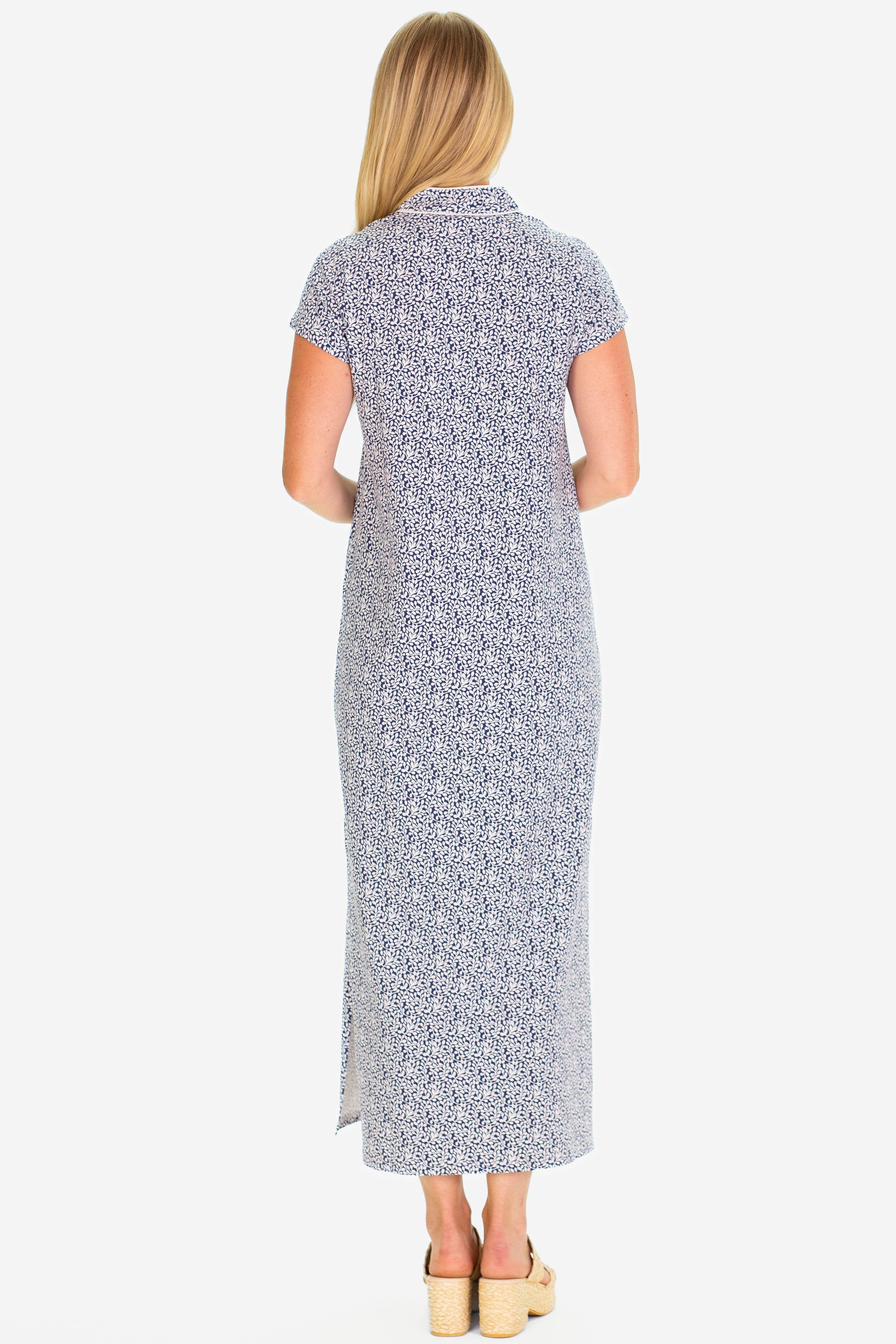 Duffield Lane - Wholesale Dress - Women's - The Gaia Maxi Dress in Navy Floret2