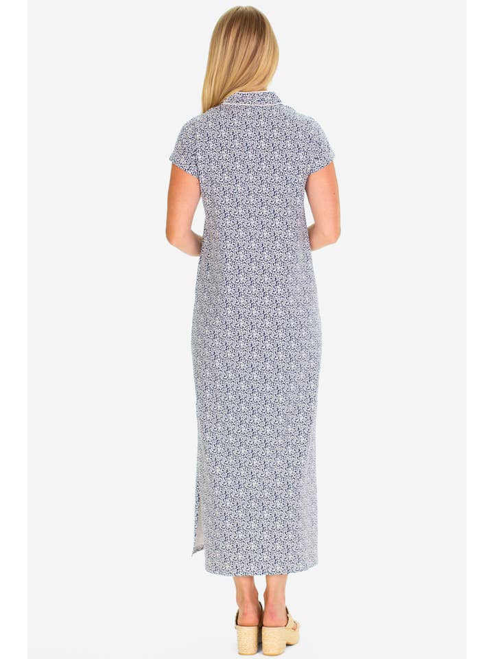 Duffield Lane - Wholesale Dress - Women's - The Gaia Maxi Dress in Navy Floret2