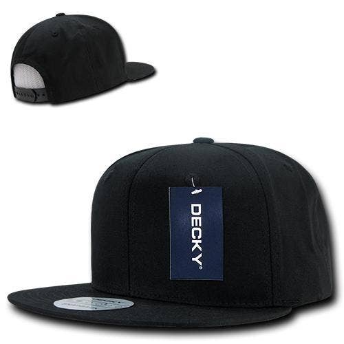 The Park Wholesale - Wholesale Flat Brim Cap - Men's - Decky 361 - Cotton Snapback Hat, Flat Bill Cap - 36114