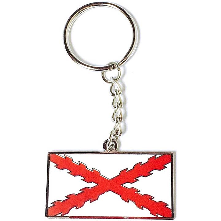 Rectangle Burgundy Cross Keychain for wholesale by Beclosetoyou