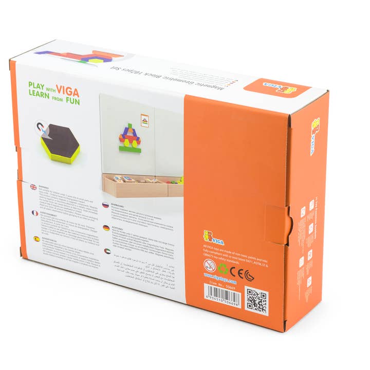 Trade Toys Limited - Vente Jeu construction – enfant - Viga Blocs géométriques magnétiques - 102 pièces5