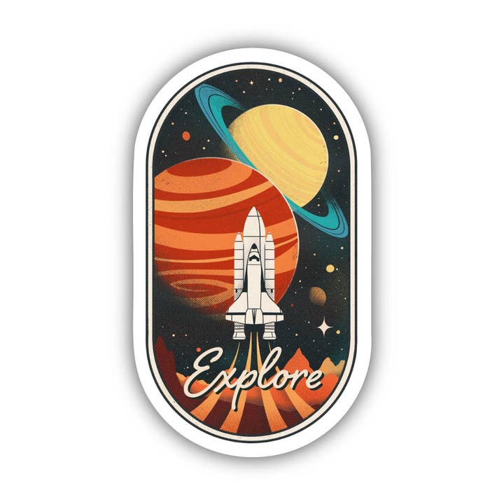 Explore Space Sticker for wholesale by Big Moods