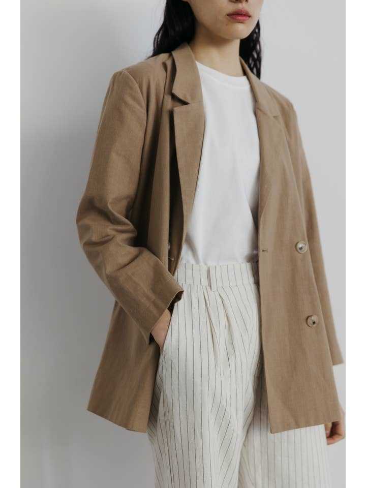 MOD REF - Wholesale Blazer - Women's - The Arla Jacket | Oversized Linen Blazer7