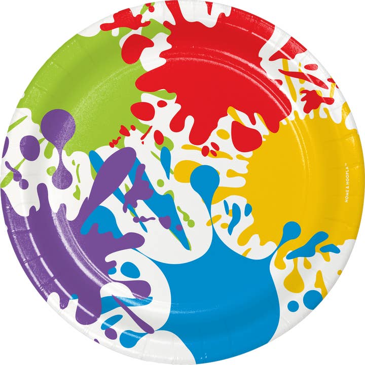 Artist Paint Splatter Art Party Plates (16 ct) for wholesale by Home & Hoopla