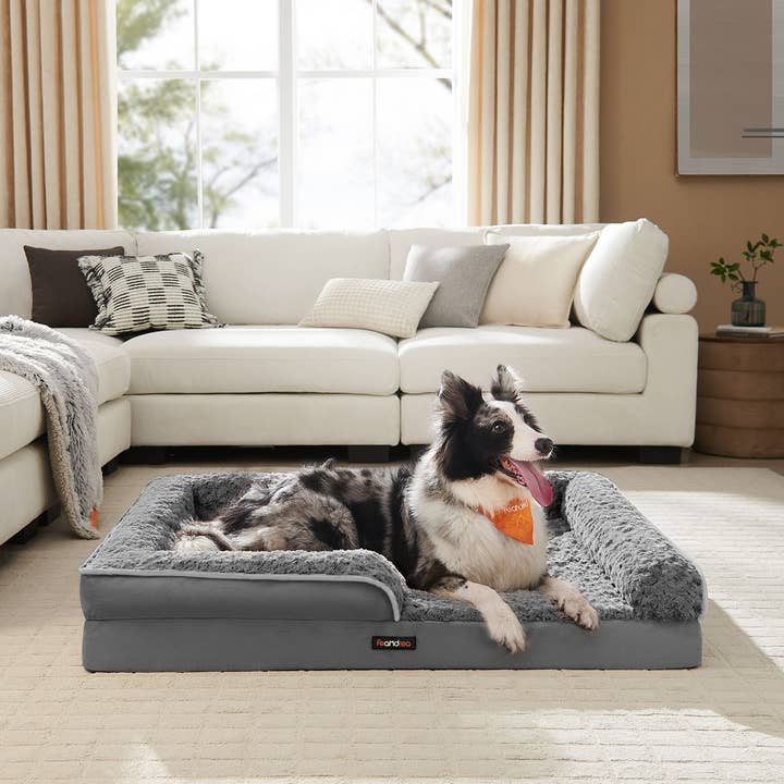 Greenwestons - Wholesale Pet bed – Dog - Medium Size Slate Gray Orthopedic Waterproof Dog Sofa Bed0