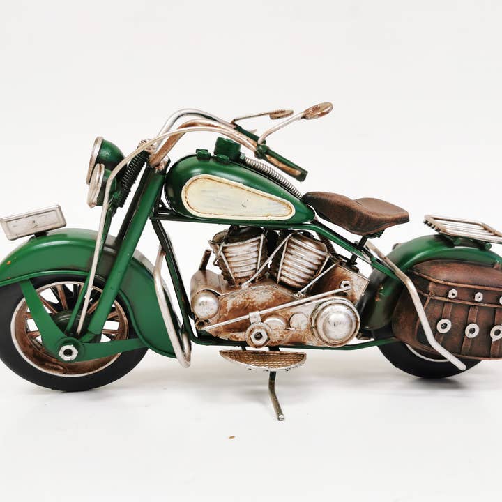 Modèle de moto en métal vert pour la vente par Boxman