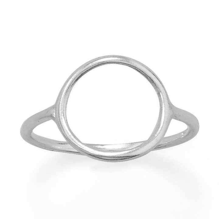 Silver Stars Collection - Wholesale Band/gestapelde ring - Kostbare ring met open cirkel0