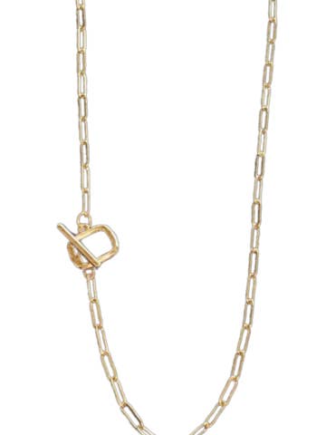 Collier à maillons rectangulaires dorés pour la vente par Links & Locks