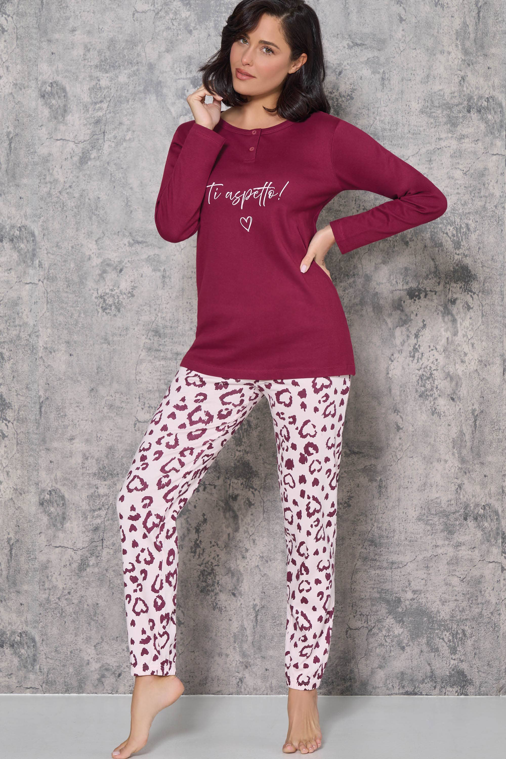 Love And Bra - Wholesale Sleepwear Set - Women's - 96199 Serafino Pajamas in Warm Cotton0