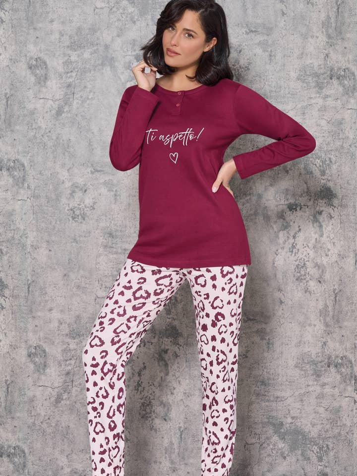 Love And Bra - Wholesale Sleepwear Set - Women's - 96199 Serafino Pajamas in Warm Cotton0
