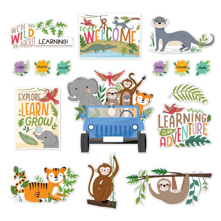 Jungle Friends Bulletin Board for wholesale by Creative Teaching Press