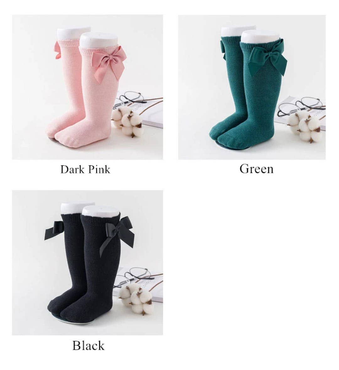 Cotton Socks – Engroshandel Sokker - Baby – Knæstrømper med sløjfe i 100 % bomuld20