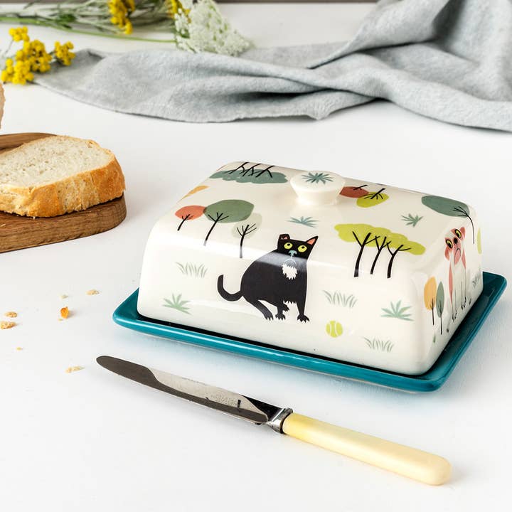 Hannah Turner Ltd – Großhandel Butterdosen – Handgemachte Keramik-Butterdose für Hunde