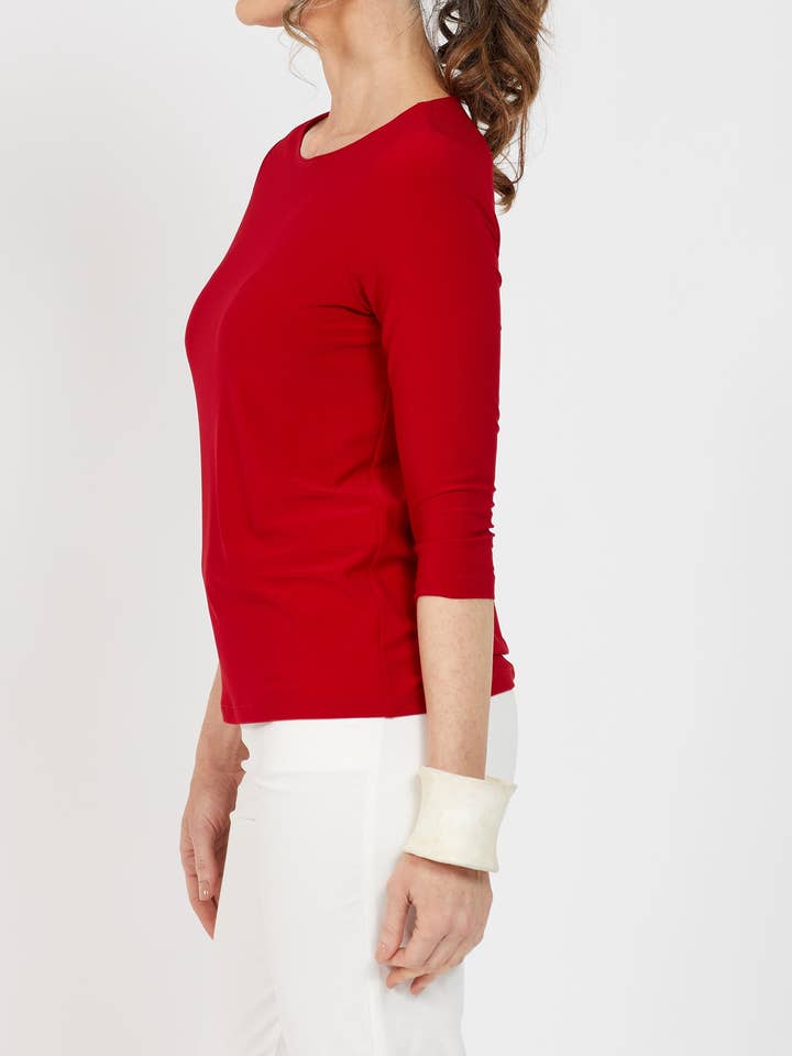ANDIAMO - Wholesale Knit top – Women's - Voyager ¾ Boat Neck Top19