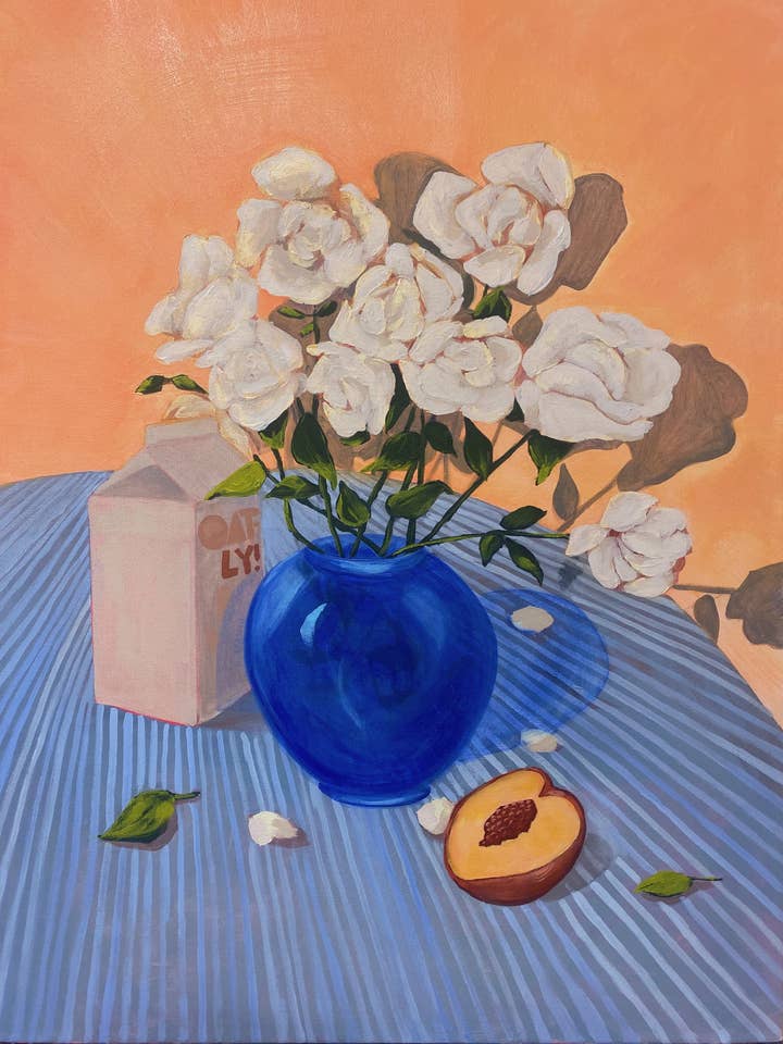 Nature morte avec imprimé au lait d'avoine pour la vente par Lindsey Cherek Waller, LLC