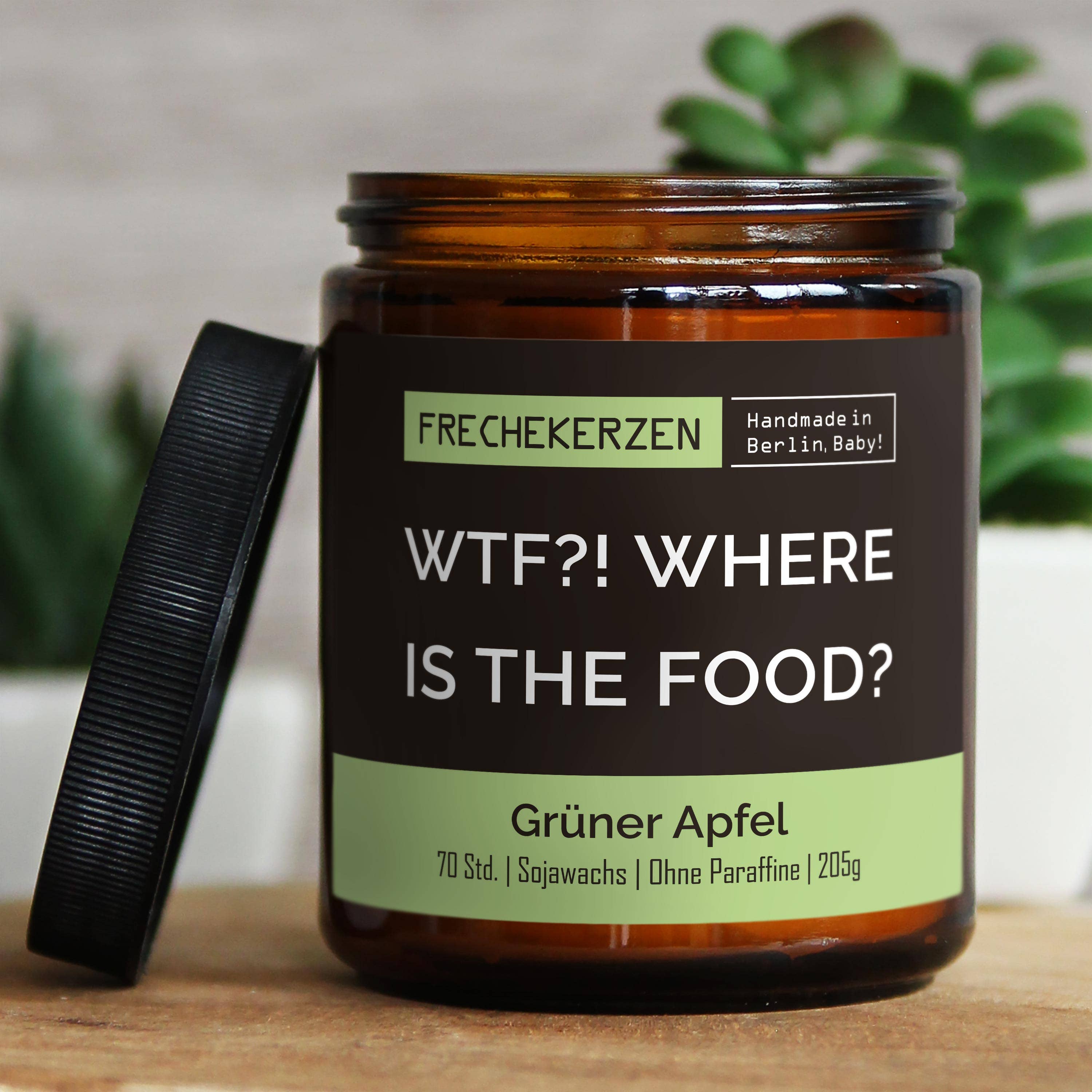 mysoy‎® Duftkerzen-Manufaktur - Wholesale Jar/Filled Candle - Candle with saying | wtf?! where is the food? | Gift soy5