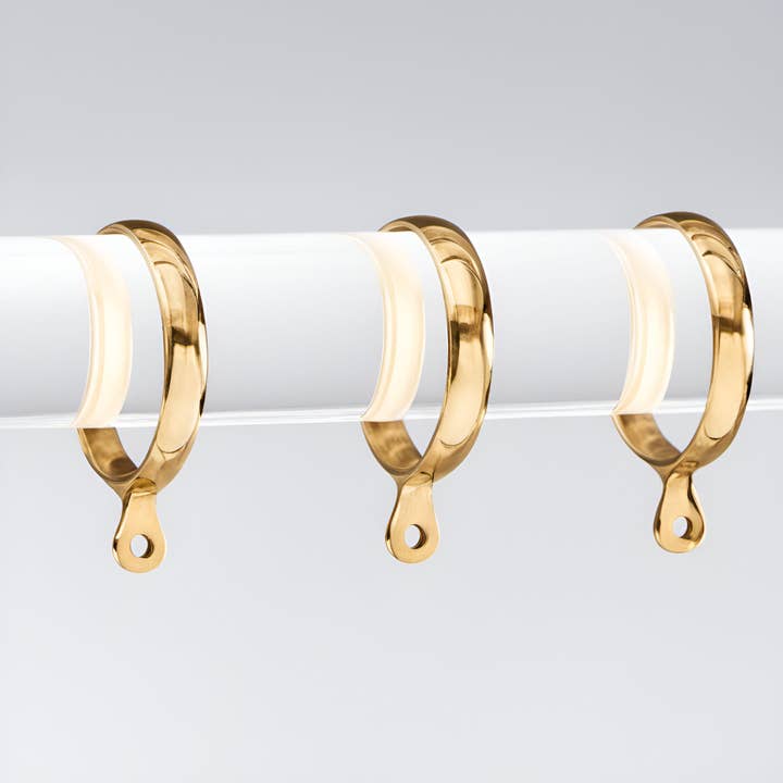 LuxHoldups – wholesale Curtain rod – Brass Curtain Rings for Lucite Rods, Drapery Hardware