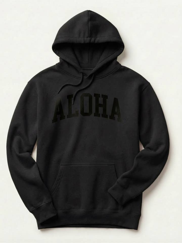 Aloha Sweatshirt - Blackout for wholesale by Arcadia | Handmade Stone Jewelry