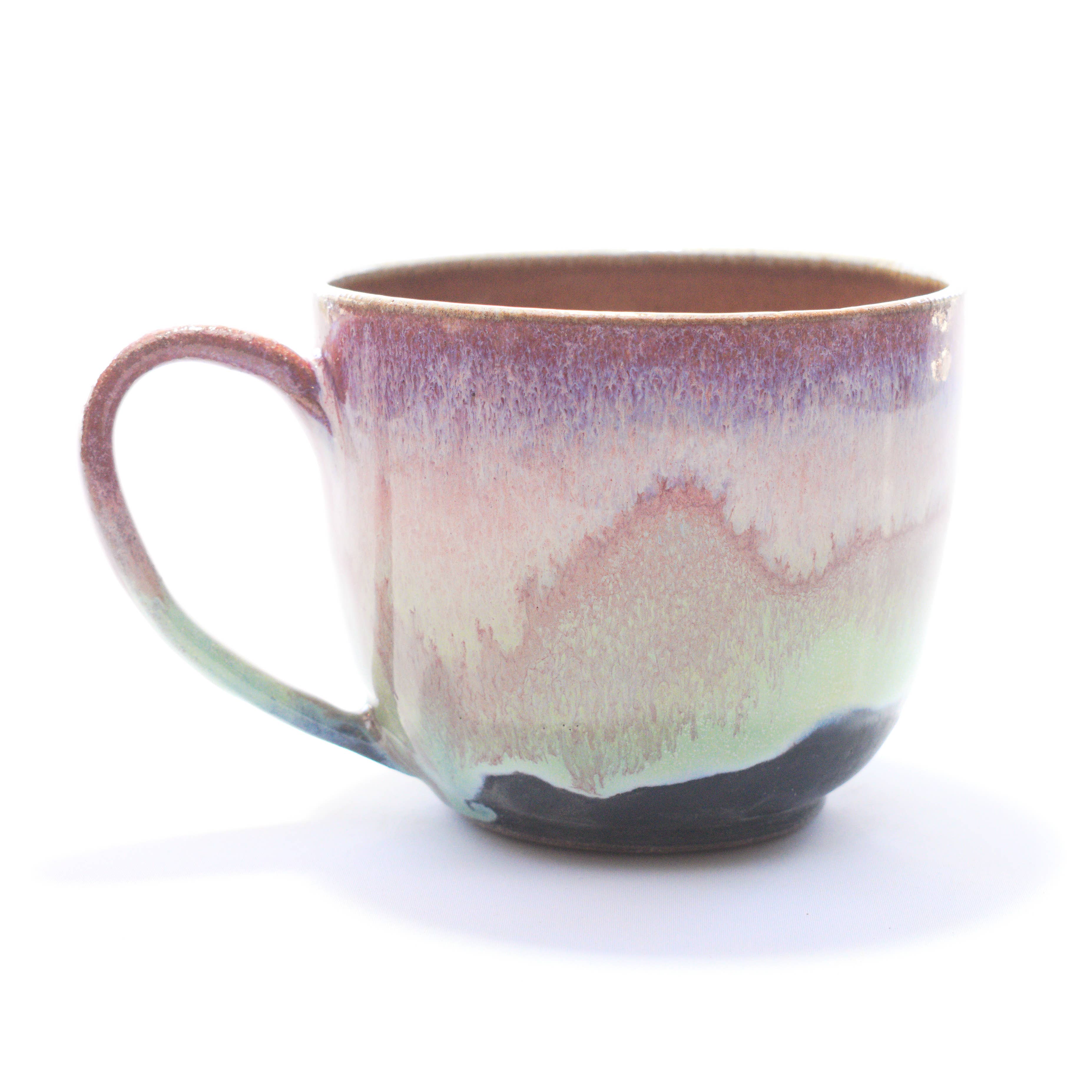 Drippy Hibiscus Mug for wholesale by Ceramic Heights