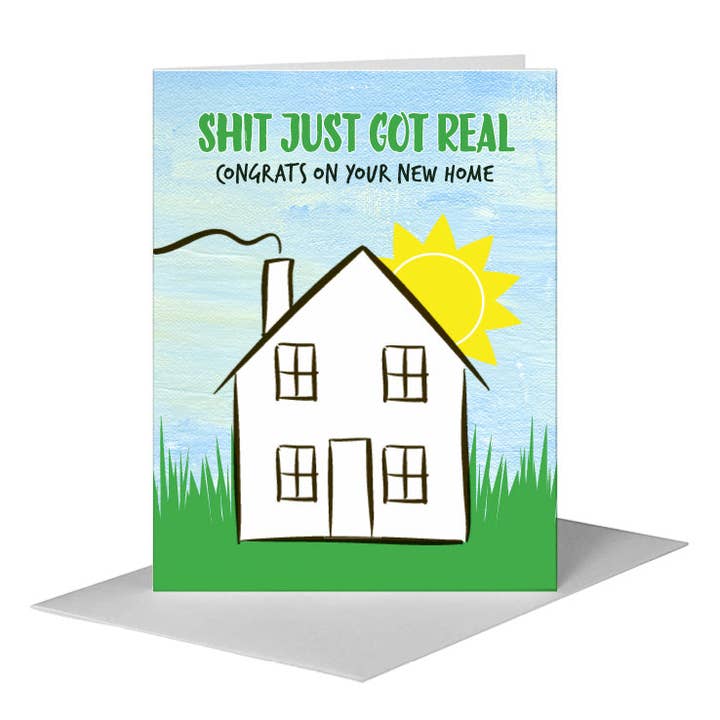 Thuis, Wenskaart (#8437E) voor wholesale door Printed Canvas