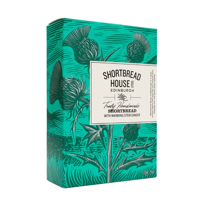 Shortbread Box Fingers Ginger 6oz MP12 for wholesale by Shortbread House of Edinburgh