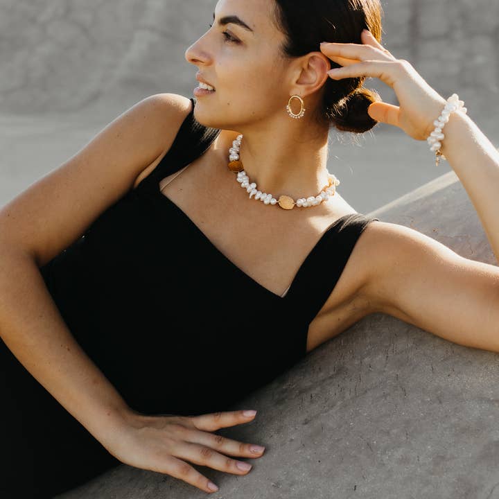 LA MAISON GISEL B. – Engroshandel Perlearmbånd – Rita armbånd med dobbelte perler og sten3