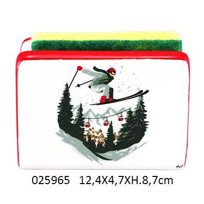 Faye – Großhandel Schwammhalter – Schwammhalter + Schwamm 'Höhe' 12,4 x 4,7 x H.8,7 cm0