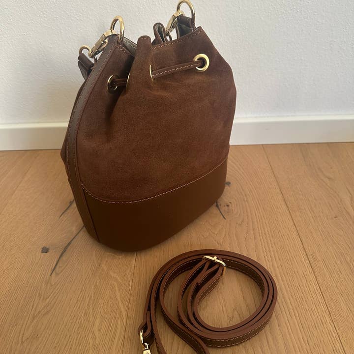 Zhade – Bolsa de ombro – Mulher por atacado – BALDE CLÁSSICO - CAMURÇA13