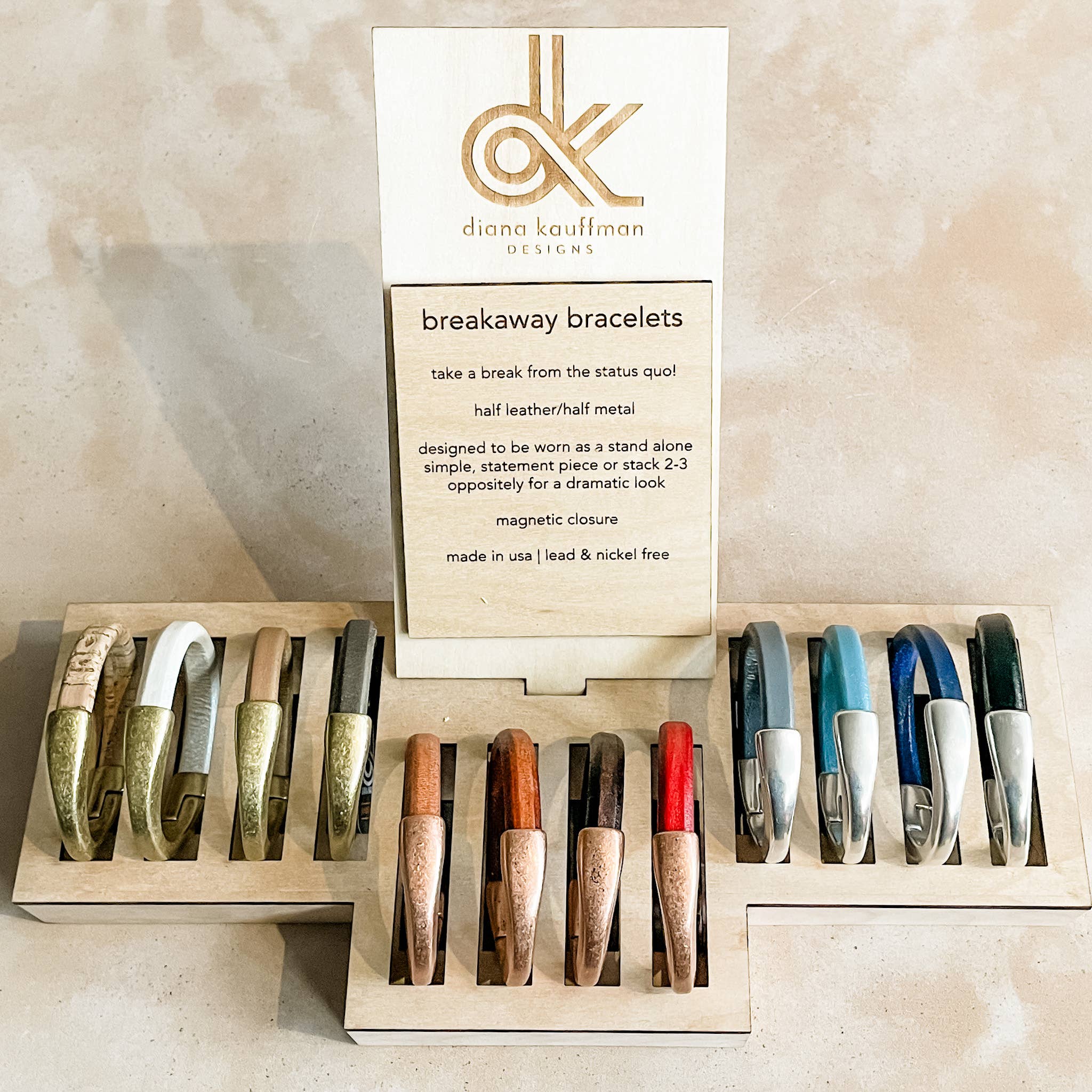 Diana Kauffman Designs - Wholesale Sieradenset - Breakaway Leather Collection Starterset met display0