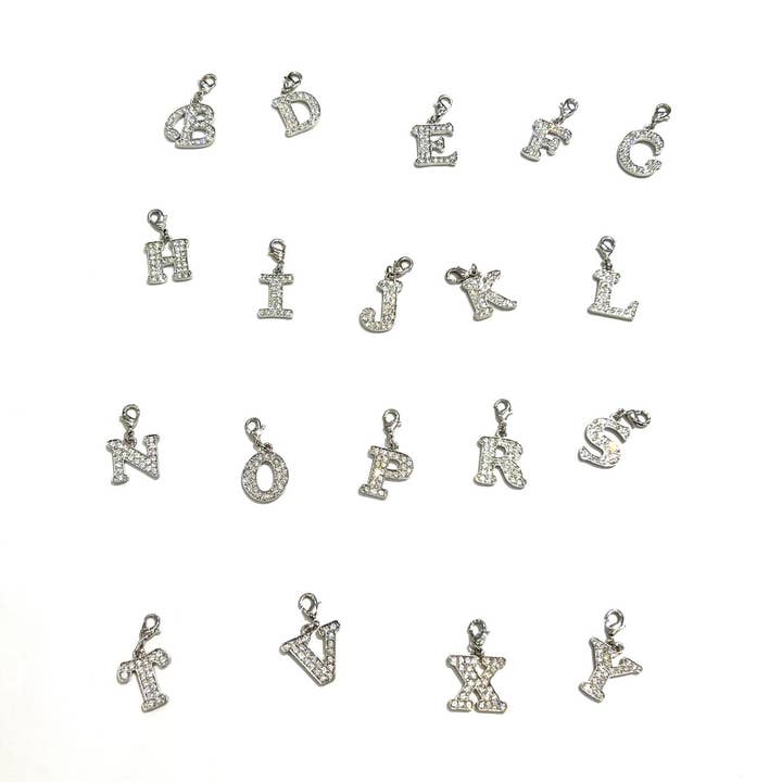 SHEERA - Wholesale Individual Charm/Pendant - Charms Rhinestone Letters0