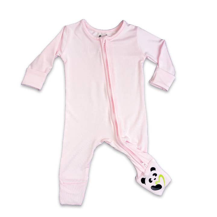 Pijama Convertible para Bebé de Bambú en Rosa Rubor para venta al por mayor de Bellabu Bear
