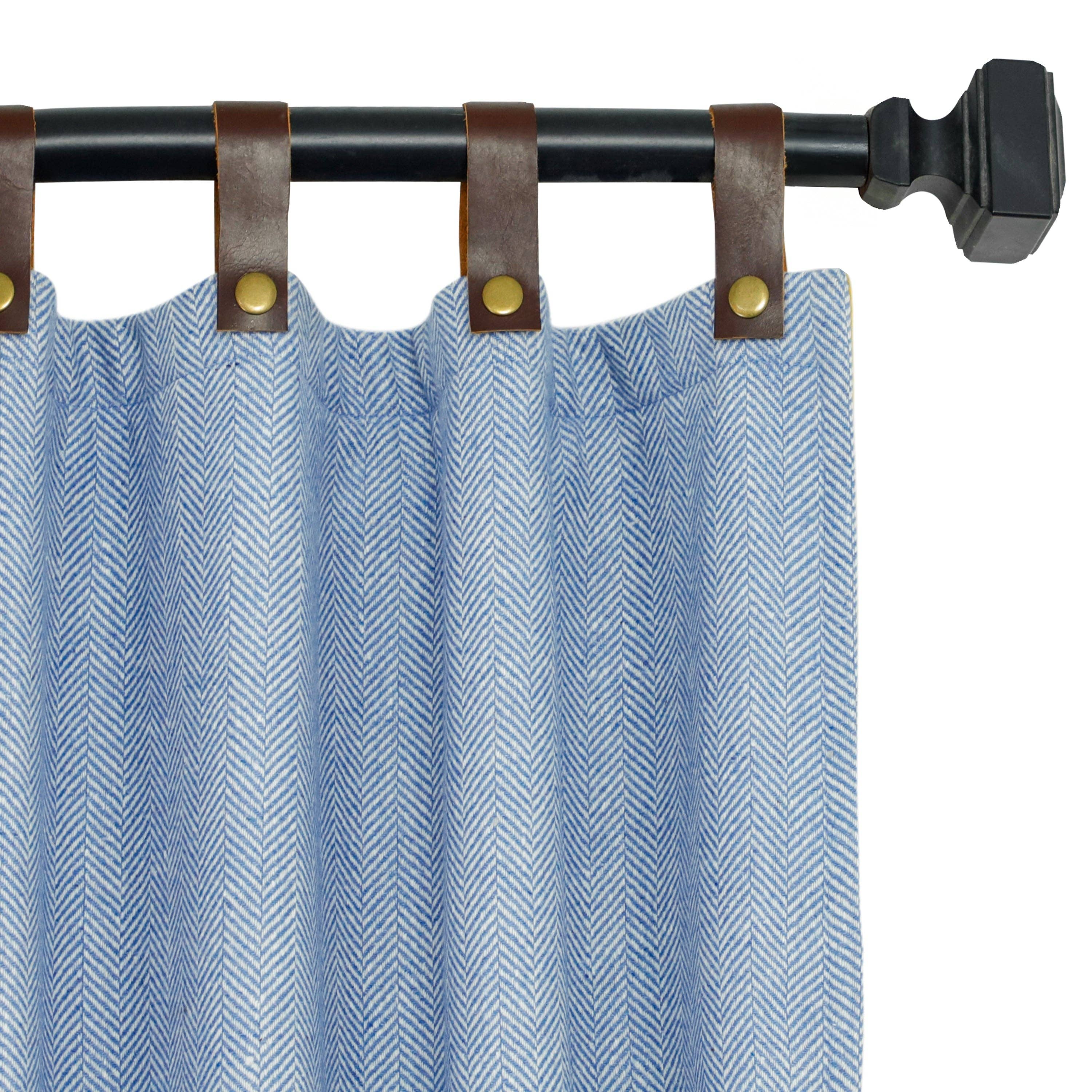 Amore Beauté - Vente Rideaux - Rideaux en laine sur mesure - Doubles couches thermiques, panneaux de fenêtre isolés, rideaux de luxe faits à la main avec languettes en cuir et boutons-pression1