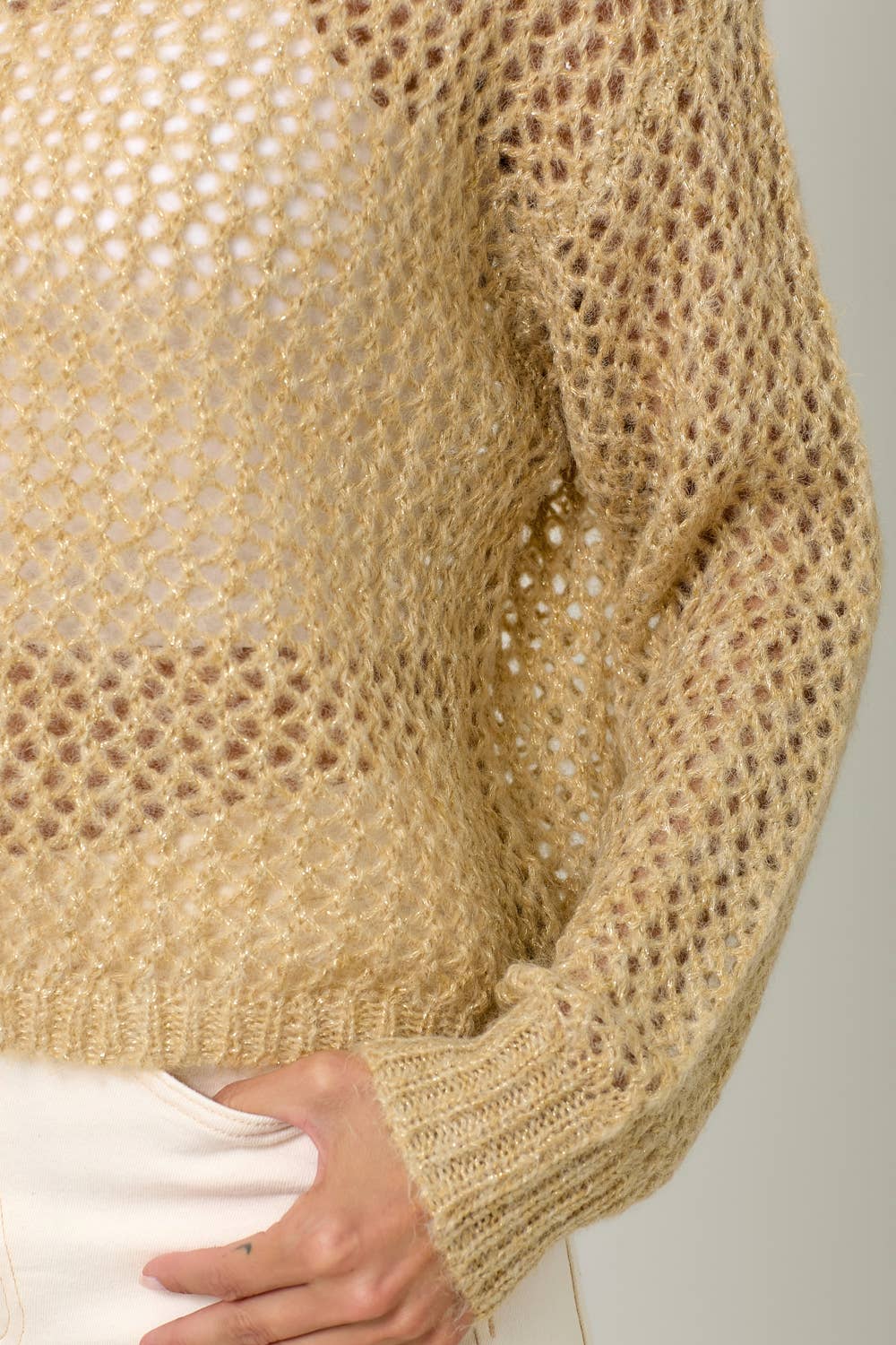 Mystree – Pulôver - Mulher por atacado – 60897 Camisola Pulôver Metálica Net5