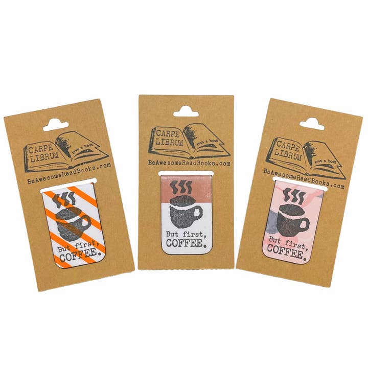 But First Coffee Single Magnetic Bookmark voor wholesale door Carpe Librum