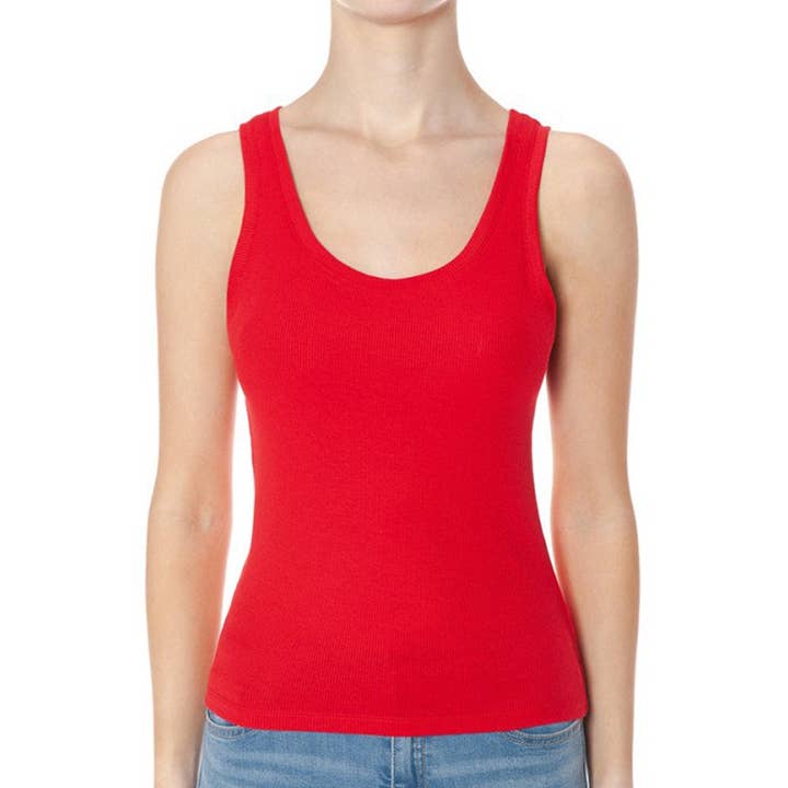 UP CLOTHING - Wholesale Tank Top - Women's - SCOOP NECK RIBBED TANK TOP8