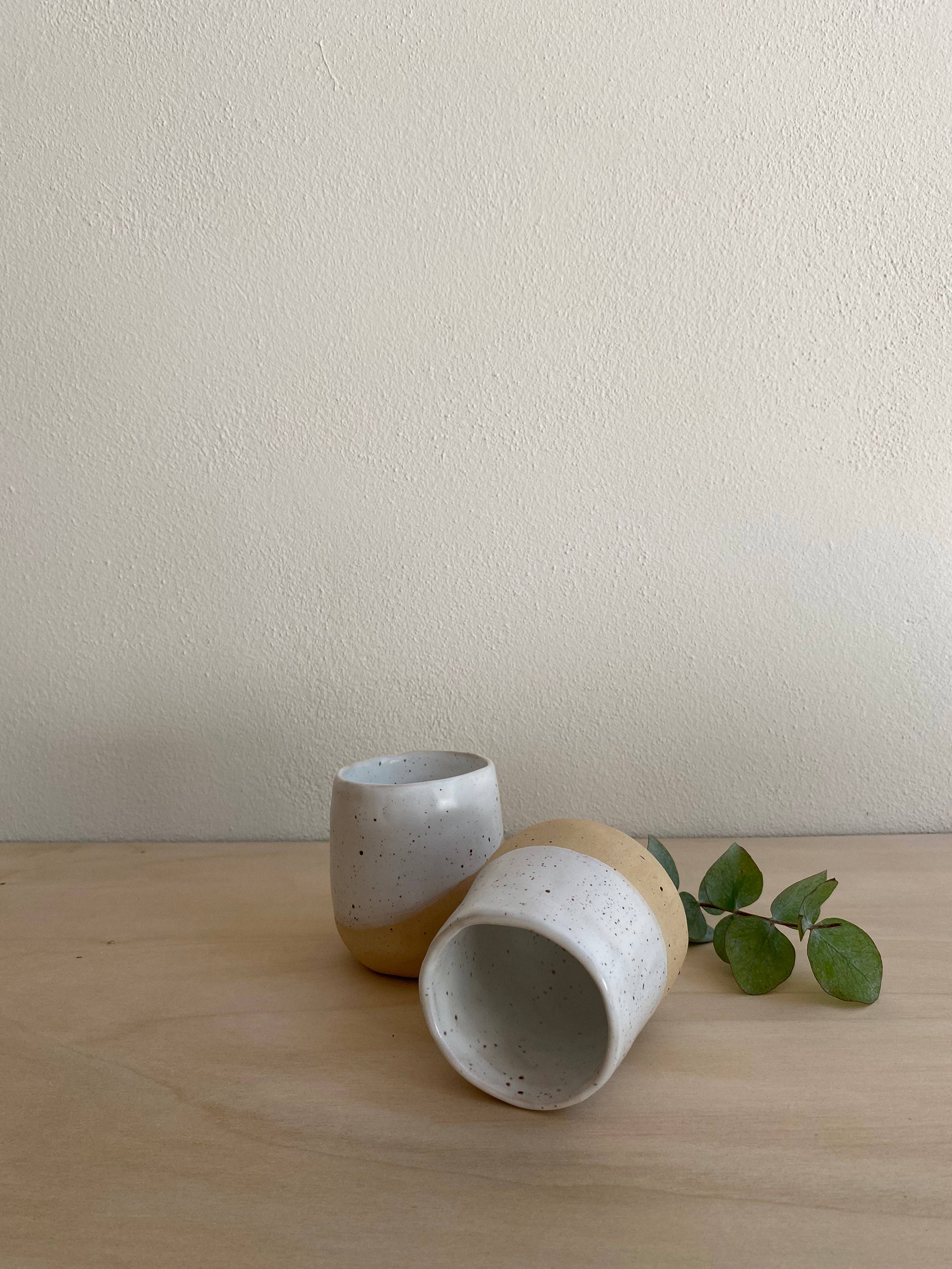 mynt ceramics - Wholesale Drinking Glass/Cup - Tumbler in Mat White and Speckles | Handmade Ceramic3