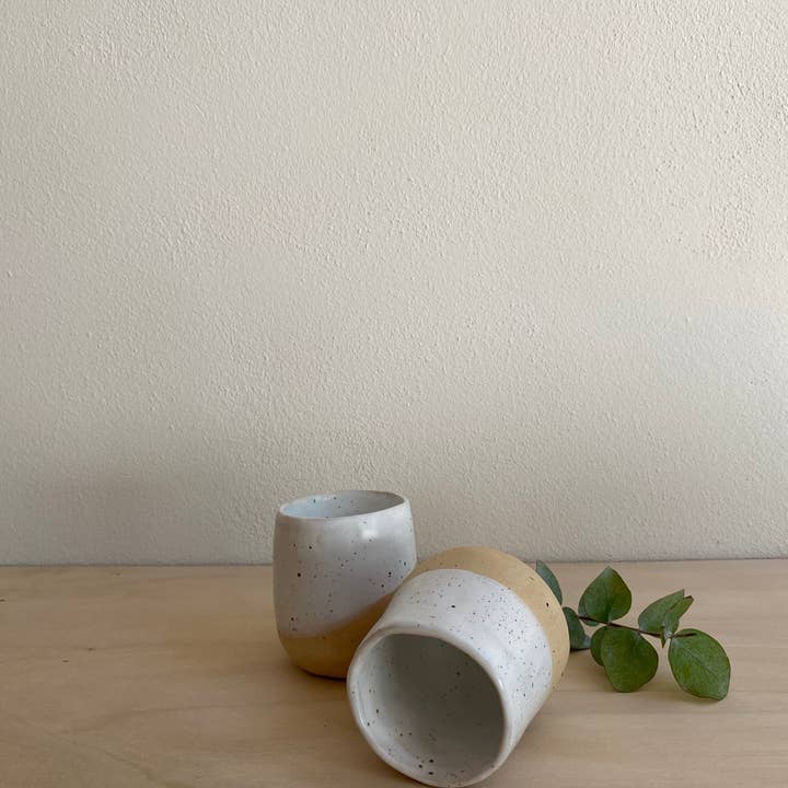 mynt ceramics - Wholesale Drinking Glass/Cup - Tumbler in Mat White and Speckles | Handmade Ceramic3